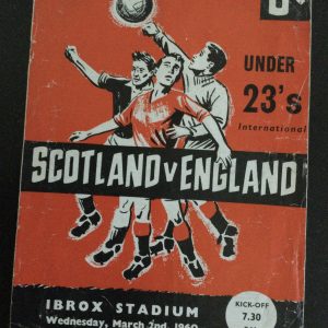 Scotland v England Under 23's Match Day Programme 1960