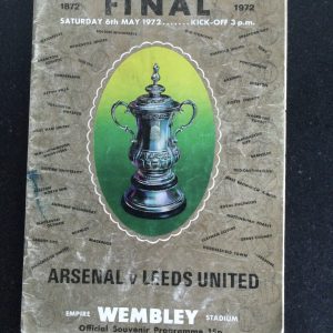 Arsenal v Leeds United F.A.Cup Final Match Day Programme 1972