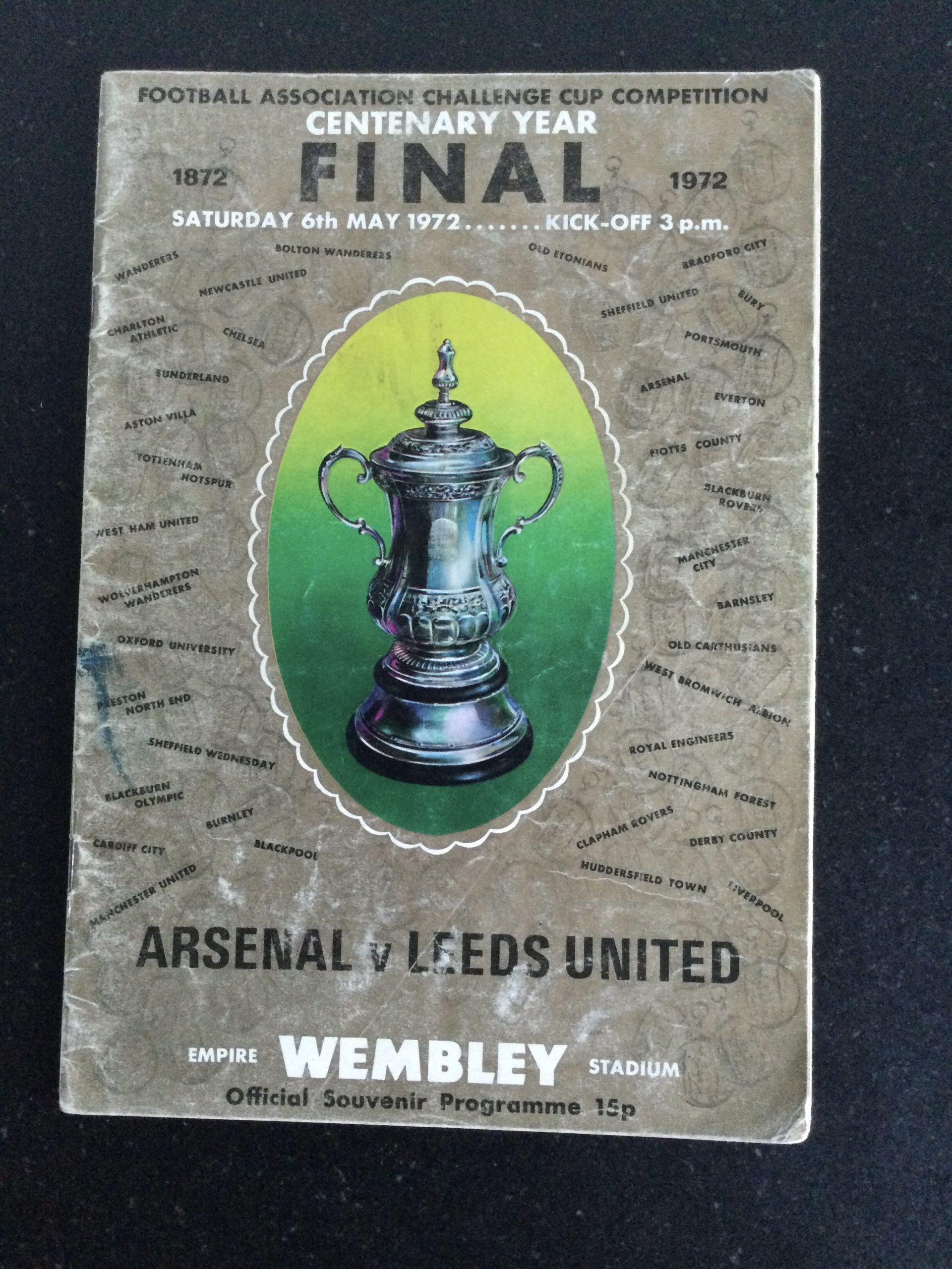 Arsenal v Leeds United F.A.Cup Final Match Day Programme 1972