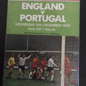 England v Portugal Friendly Match Day Programme 1969