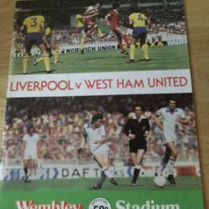 Liverpool v West Ham United Charity Shield Match Day Programme 1980