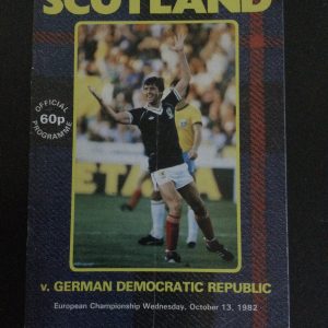 Scotland v East Germany European Championship Match Day Programme 1982