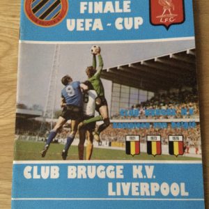 Club Brugge v Liverpool UEFA Cup Final Matchday Programme 1976