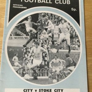 Manchester City v Stoke City League Matchday Programme 1970