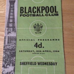 Blackpool v Sheffield Wednesday, Blackburn Rovers League Matchday Programmes 1964