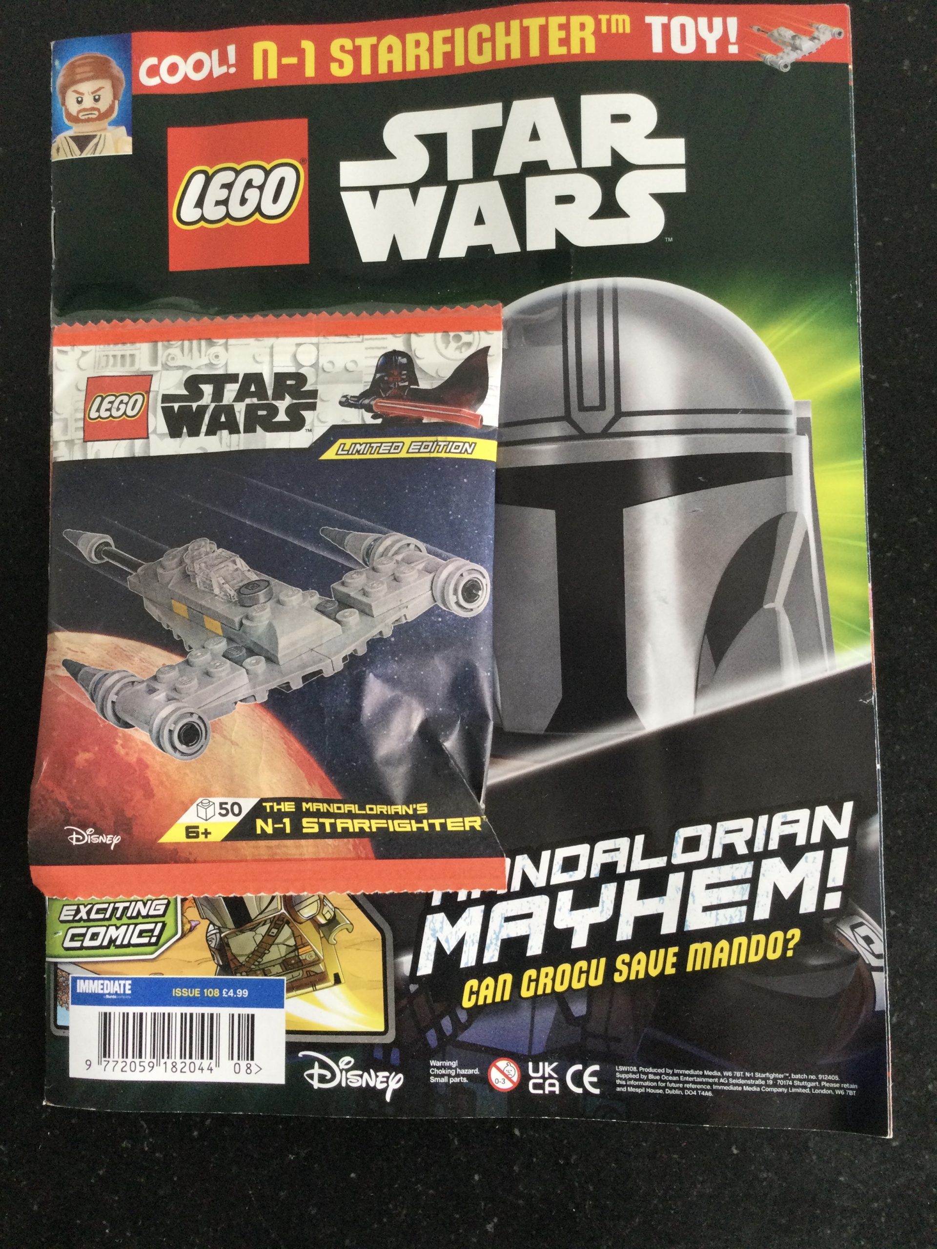 LEGO STAR WARS Magazine No 108 c/w Promotional Polybag Sealed, The Mandalorian's N-1 Starfighter Model