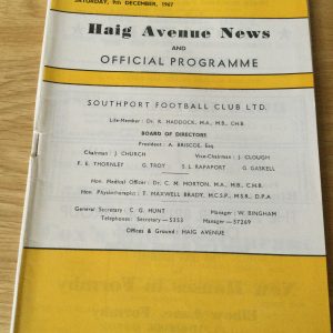 Southport v Lincoln City & Swindon Town League Matchday Programmes 1967 & 1969