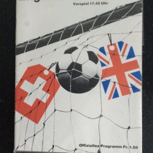 Switzerland v England World Cup Qualifier Matchday Programme 1981