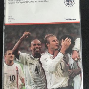 England v Portugal International Friendly Matchday Programme 2002