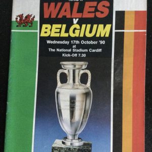 Wales v Belgium European Championship Qualifier Matchday Programme 1990