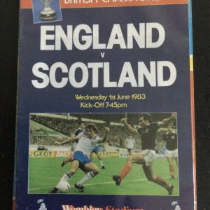 England v Scotland Home International Matchday Programme 1983
