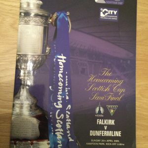 Falkirk v Dunfermline Athletic Scottish Cup Semi Final Matchday Programme 2009