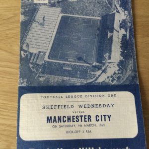 Sheffield Wednesday v Manchester City League Matchday Programme 1963