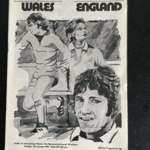 Wales v England U'23 International Matchday Programme 1975