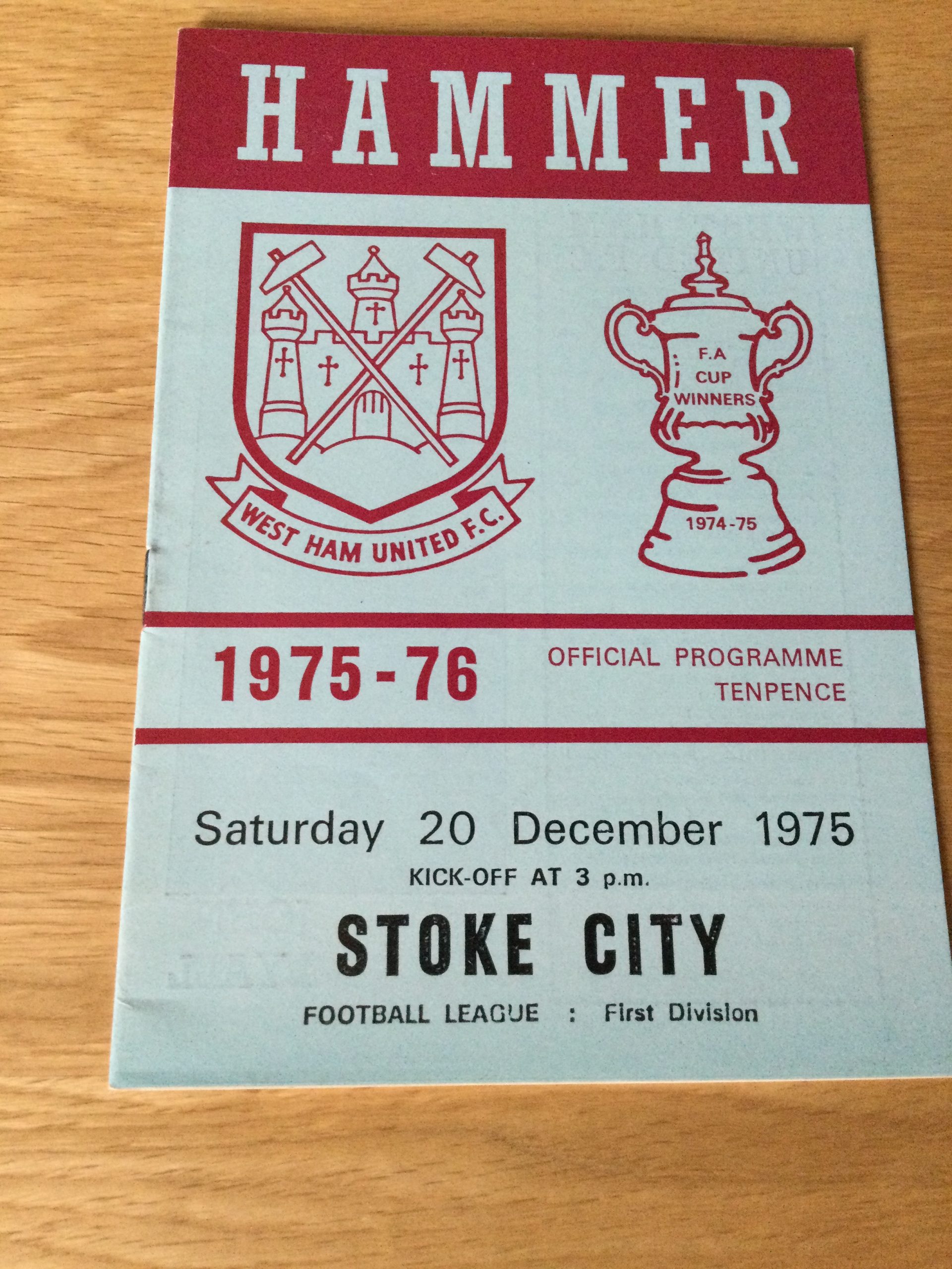 West Ham United v Stoke City League Matchday Programmes 1972,1975 & 1978 - Image 3