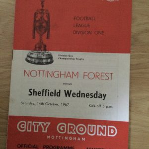 Nottingham Forest v Sheffield Wednesday League Matchday Programme 1967