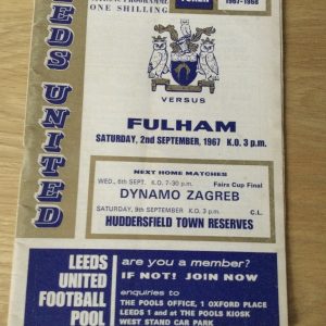 Leeds United v Fulham League Matchday Programme 1967