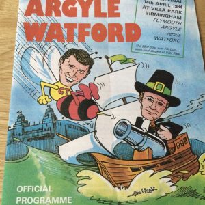 Plymouth Argyle v Watford F.A. Cup Semi Final Matchday Programme 1984
