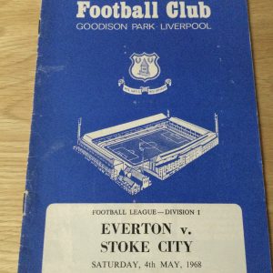 Everton v Stoke City League Matchday Programme 1968