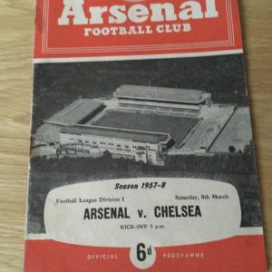 Arsenal v Chelsea League Matchday Programme 1957