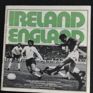 Ireland v England Home International Matchday Programme 1973