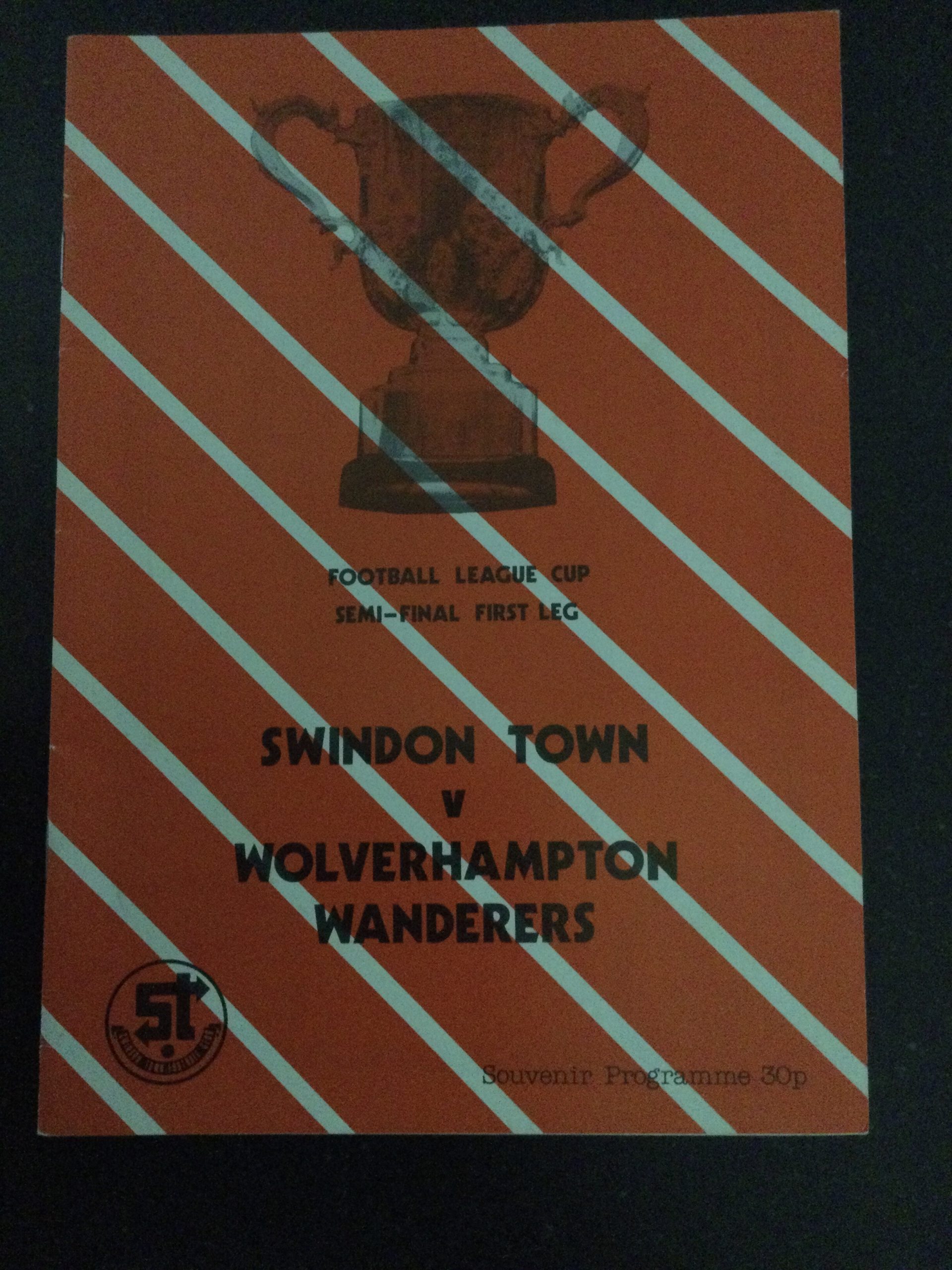 Swindon Town v Wolverhampton Wanderers League Cup Semi Final Matchday Programme 1980