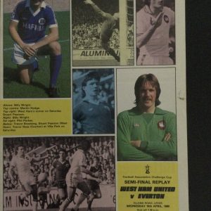 West Ham United v Everton F.A.Cup Semi Final Replay Matchday Programme 1980