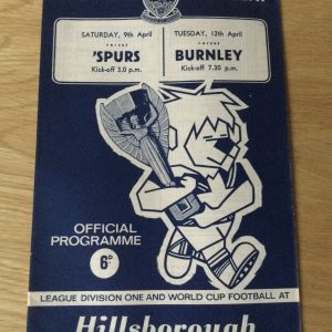 Sheffield Wednesday v Tottenham Hotspur & Burnley Matchday Programme 1966