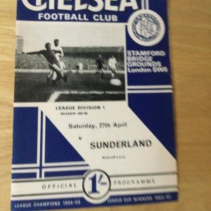Chelsea v Sunderland League Matchday Programme 1969