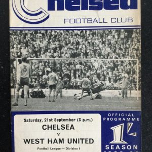 Chelsea v West Ham United League Matchday Programme 1968