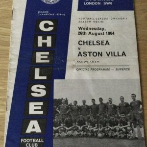 Chelsea v Aston Villa League Matchday Programme 1964