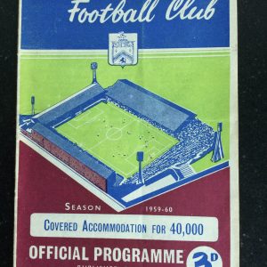 Burnley v Tottenham Hotspur League Matchday Programme 1960
