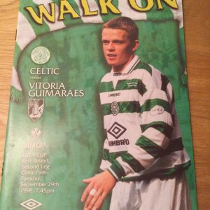 Celtic v Vitoria Guimaraes UEFA Cup Matchday Programme 1998