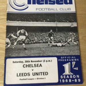 Chelsea v Leeds United League Matchday Programme 1968