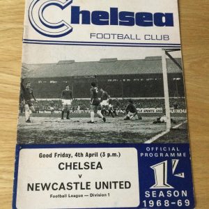 Chelsea v Newcastle United League Matchday Programme 1969