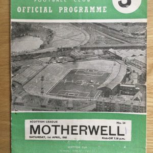 Hibernian v Motherwell League Matchday Programme 1961