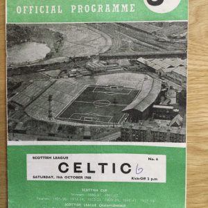 Hibernian v Celtic League Matchday Programme 1960