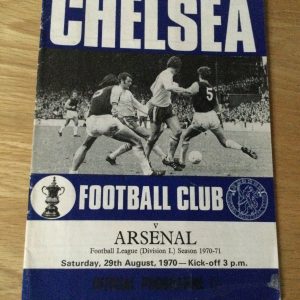 Chelsea v Arsenal League Matchday Programme 1970