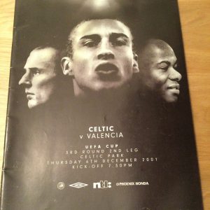 Celtic v Valencia UEFA Cup Matchday Programme 2001
