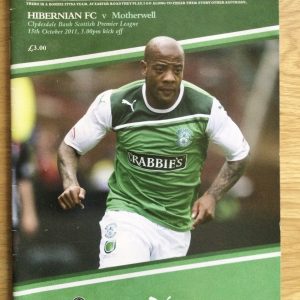 Hibernian v Motherwell League Matchday Programme 2011