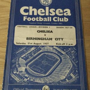 Chelsea v Birmingham City League Matchday Programme 1957