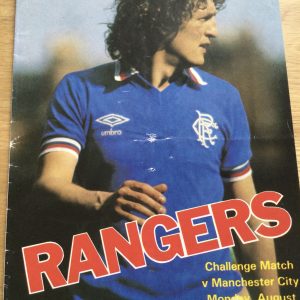 Rangers v Manchester City Challenge Match, Matchday Programme 1981