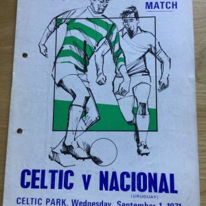 Celtic v Nacional Challenge Match, Matchday Programme 1971