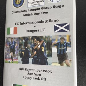 Inter Milan v Rangers (Press & Unofficial Copy) Matchday Programme 2005
