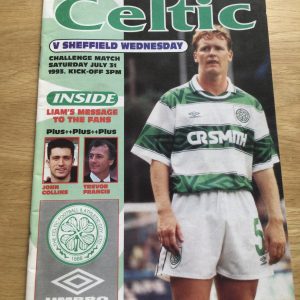Celtic v Sheffield Wednesday Challenge Match, Matchday Programme 1993