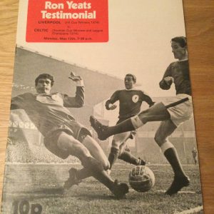 Liverpool v Celtic Ron Yeats Testimonial Matchday Programme 1974
