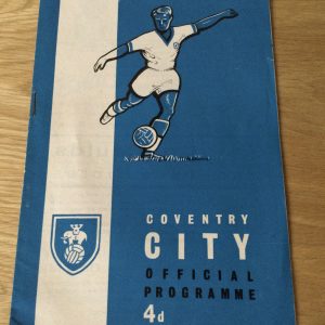 Coventry City v Swindon Town League Matchday Programme 1961