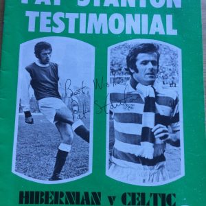 Hibernian (Hibs) v Celtic Pat Stanton Testimonial Matchday Programme 1978