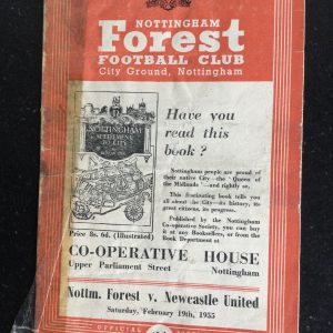 Nottingham Forest v Newcastle United League Matchday Programme 1955