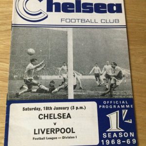Chelsea v Liverpool League Matchday Programme 1969